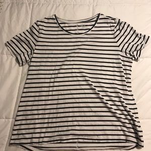 Duluth XL tongtail t shirt Navy and white stripes